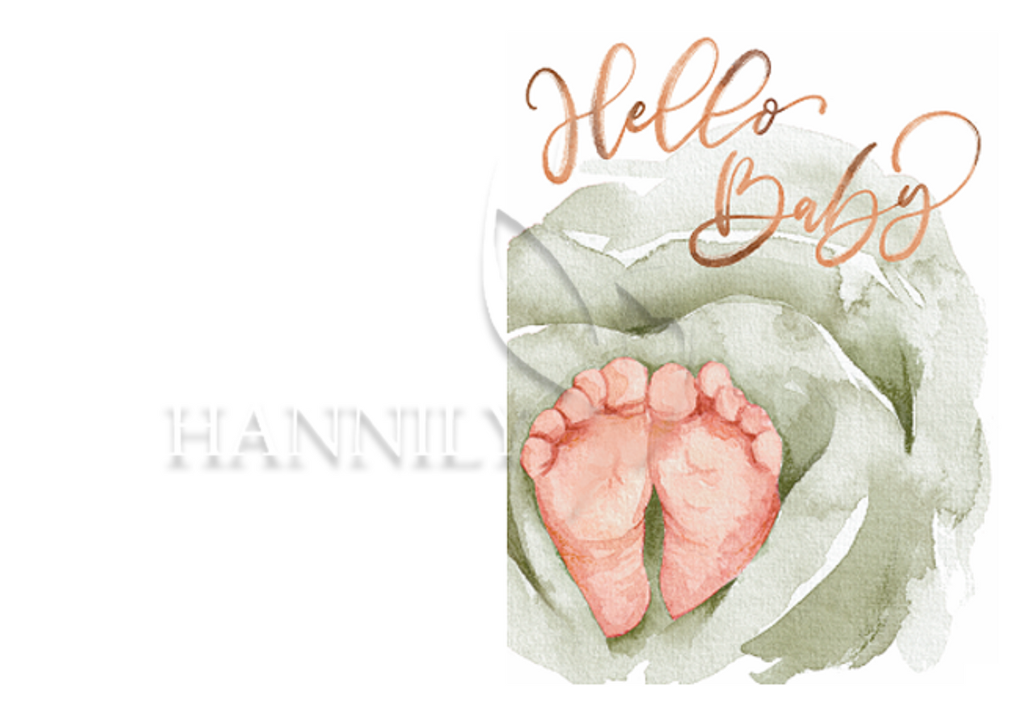 Pretty Hello Baby card