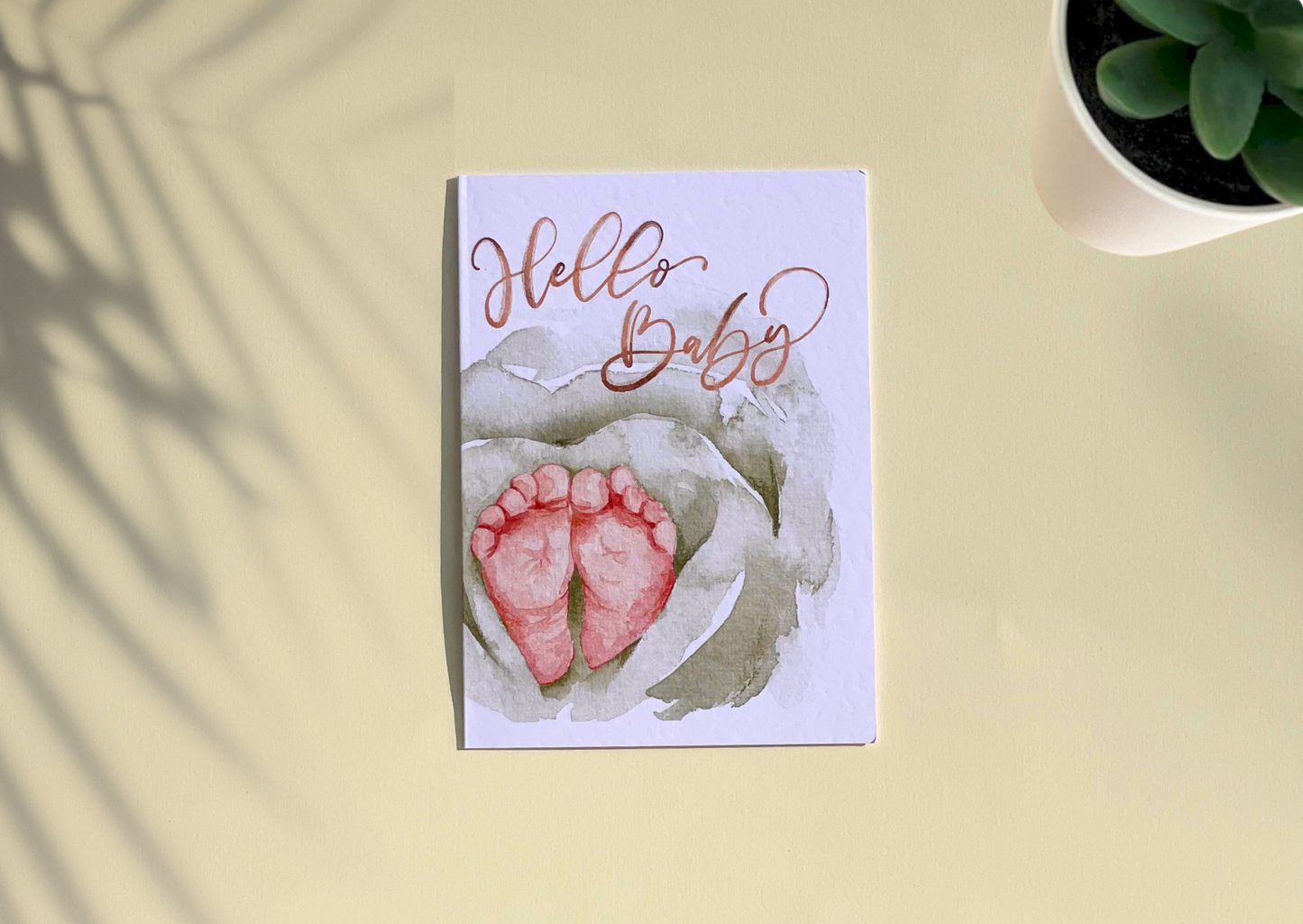Pretty Hello Baby card